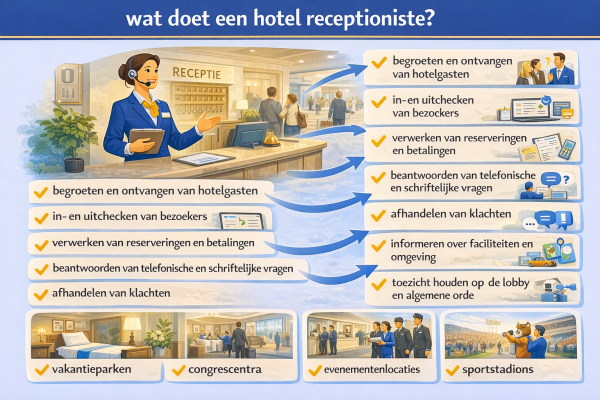 Wat doet een hotel receptioniste